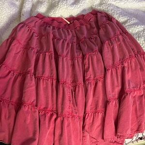 Free people long skirt beautiful flamingo pink
